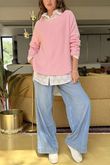 Made in Italy Conrad Body Skim Knit Jumper Sugar